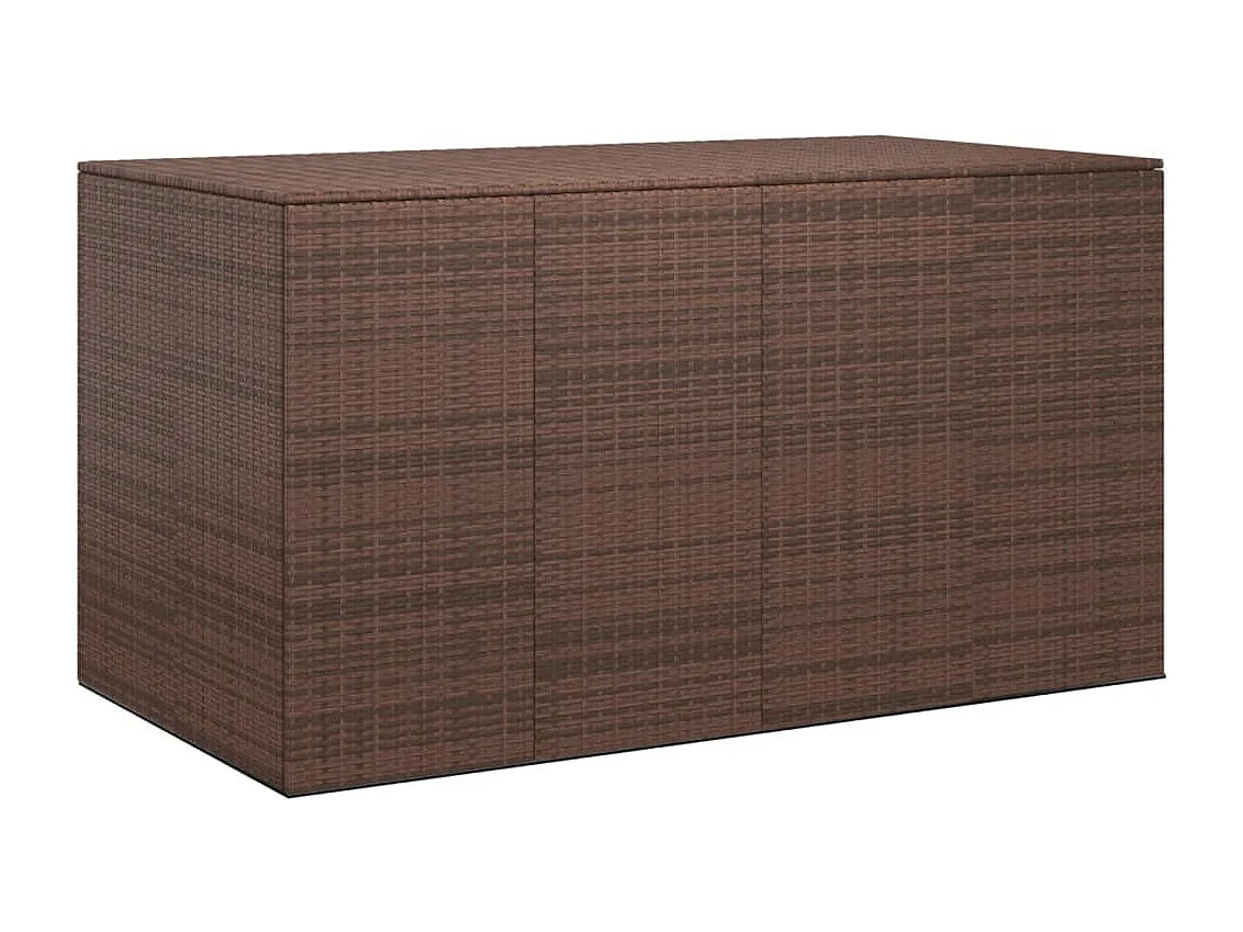 Caixa de almofada de jardim Resina tecida 194x100x103 cm Marrom