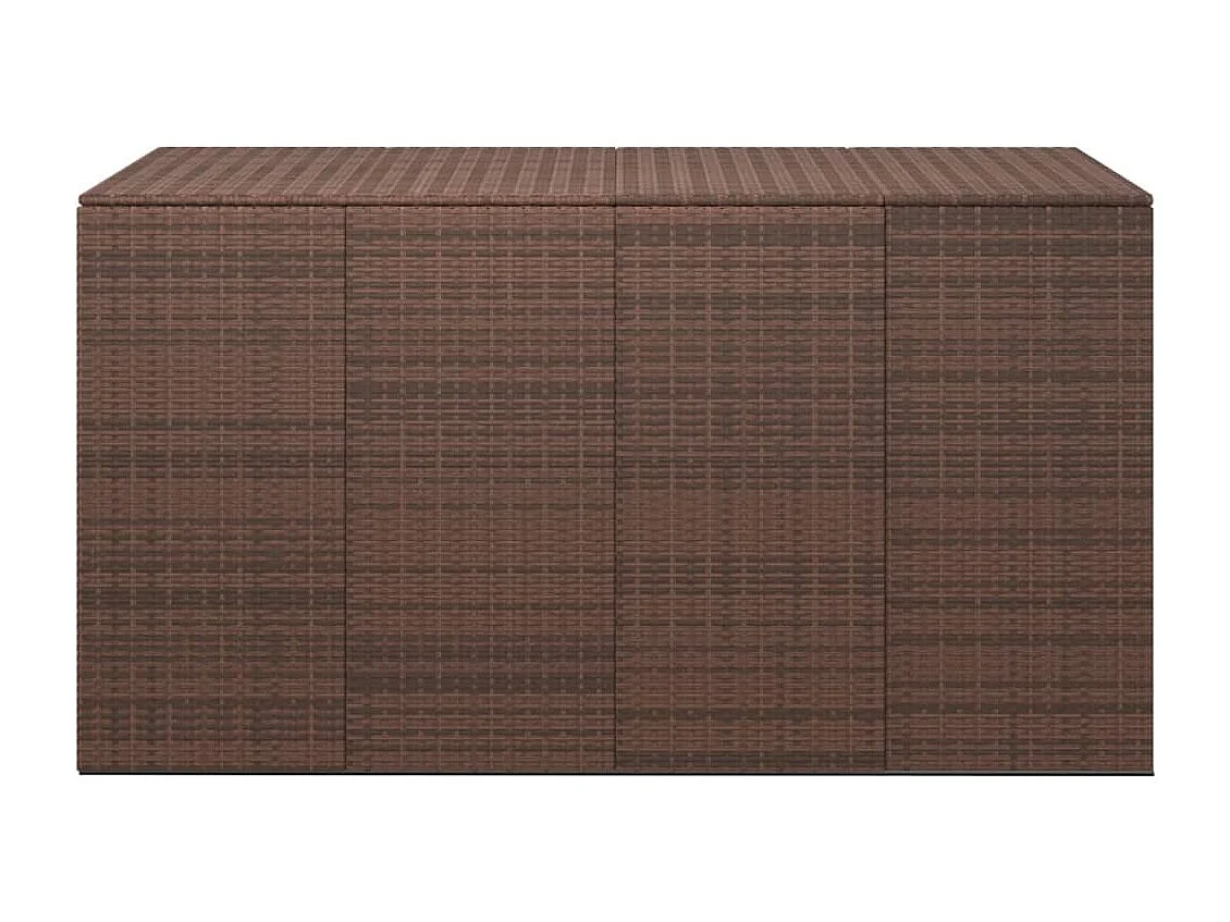 Caixa de almofada de jardim Resina tecida 194x100x103 cm Marrom