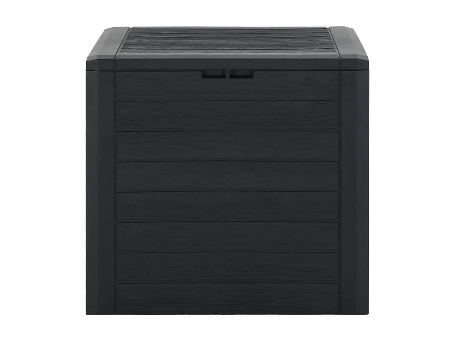 Anthrazitfarbene Garten-Aufbewahrungsbox 58,5 x 46 x 55 cm, Polypropylen