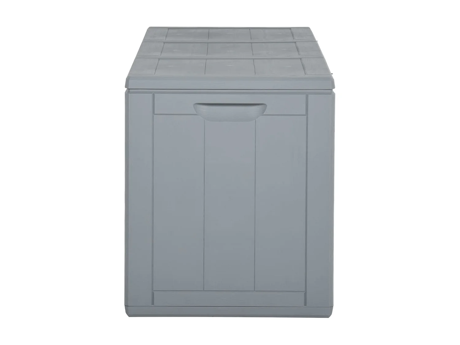 Baule da giardino 270 L Rattan PP grigio