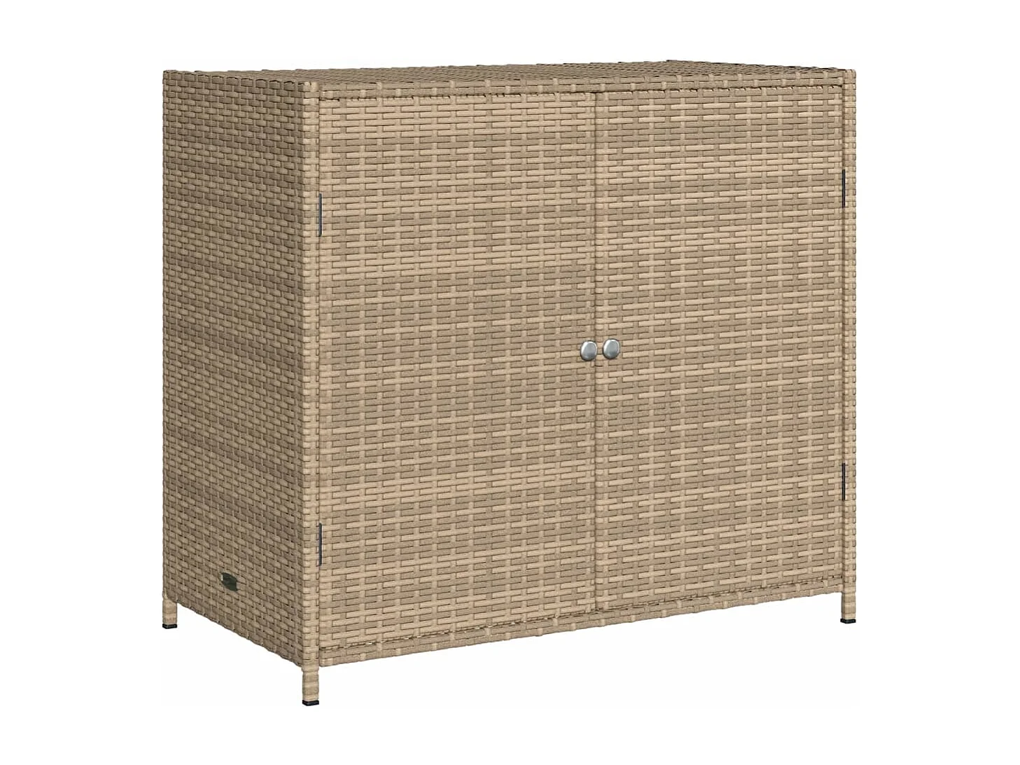 Mobile da giardino beige 83x45x76 cm in resina intrecciata