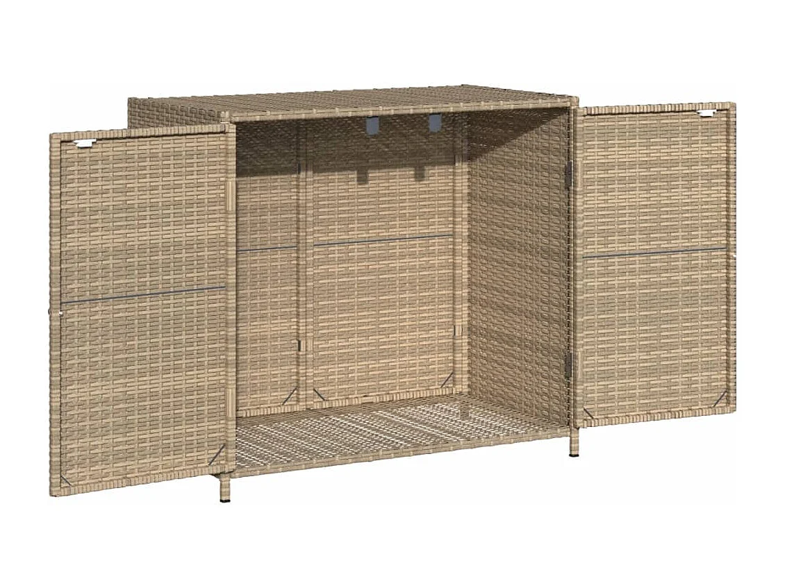 Mobile da giardino beige 83x45x76 cm in resina intrecciata