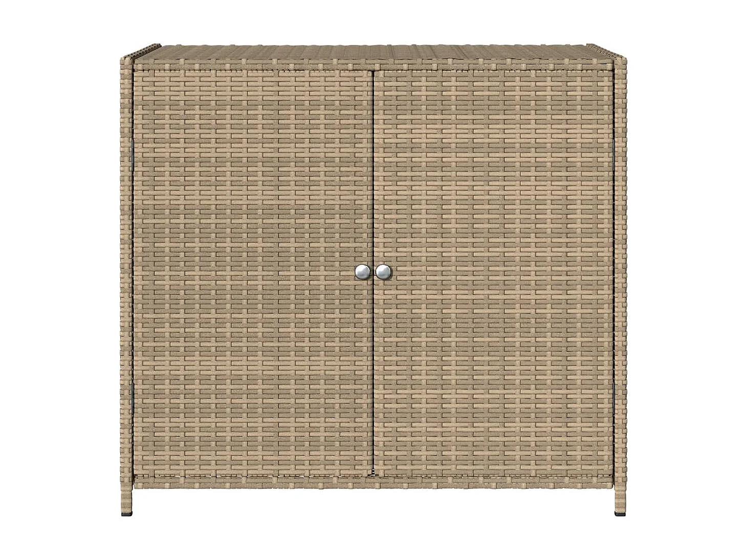 Mobile da giardino beige 83x45x76 cm in resina intrecciata