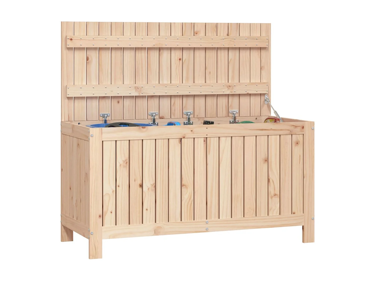Baule da giardino 115x49x60 cm Legno di pino massiccio