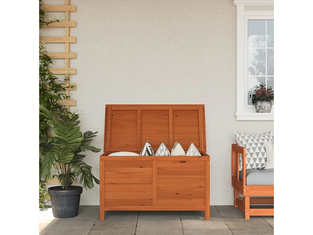 Boîte de rangement de jardin 99x49,5x58,5 cm bois massif sapin