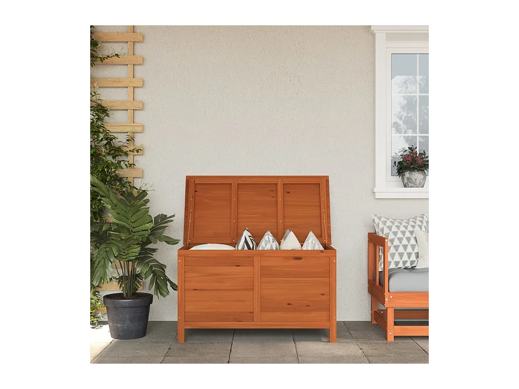 Boîte de rangement de jardin 99x49,5x58,5 cm bois massif sapin