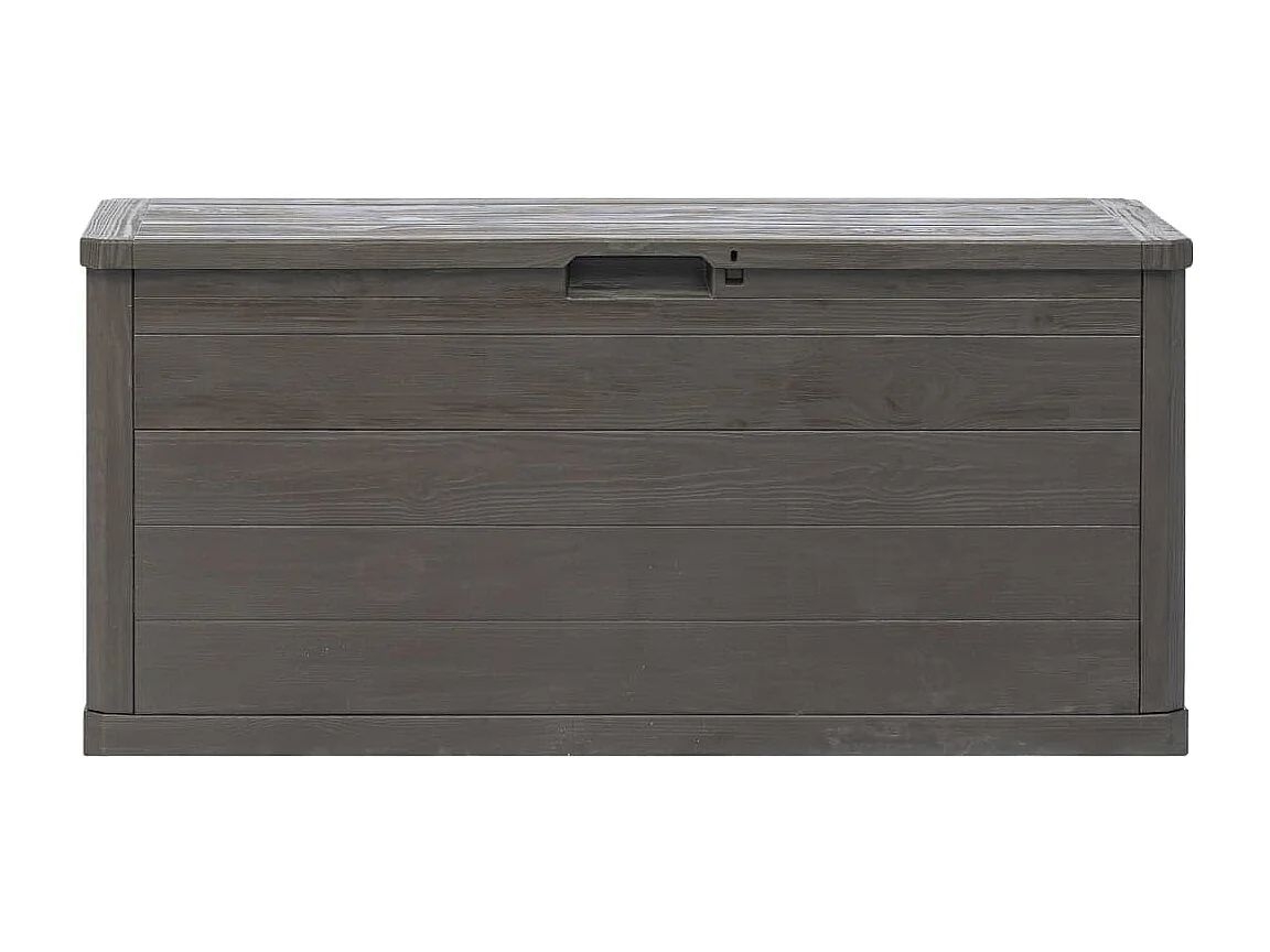 Caixa de arrumação para jardim 280 L castanho