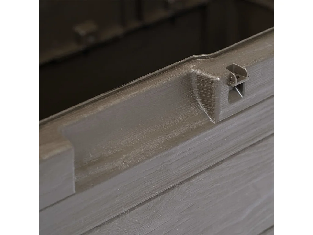 Caixa de arrumação para jardim 280 L castanho