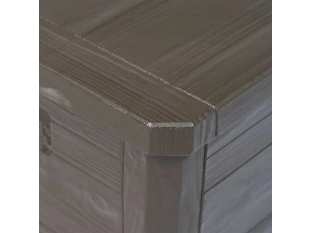 Caixa de arrumação para jardim 280 L castanho