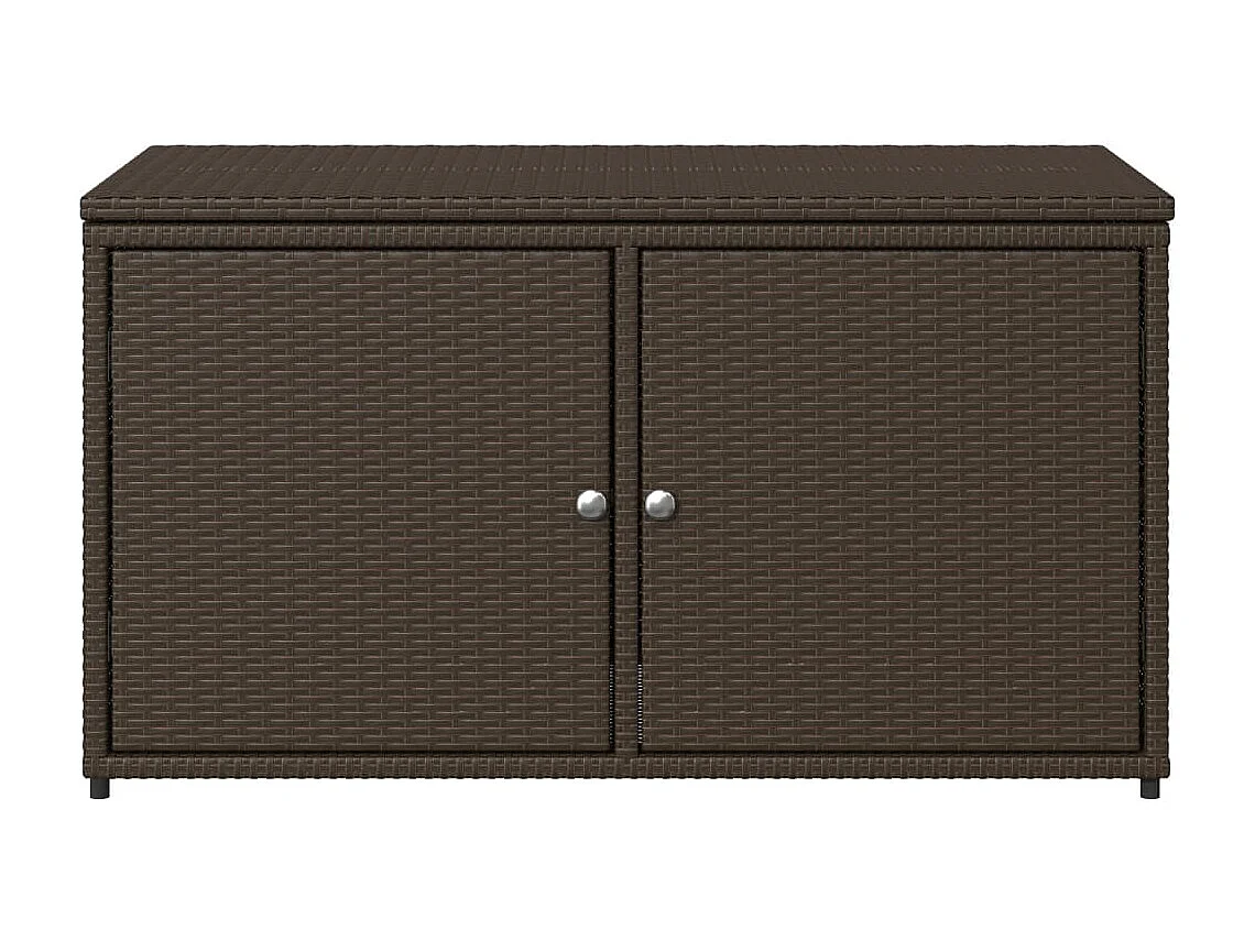 Armoire de rangement jardin marron 110x55x60,5cm résine tressée