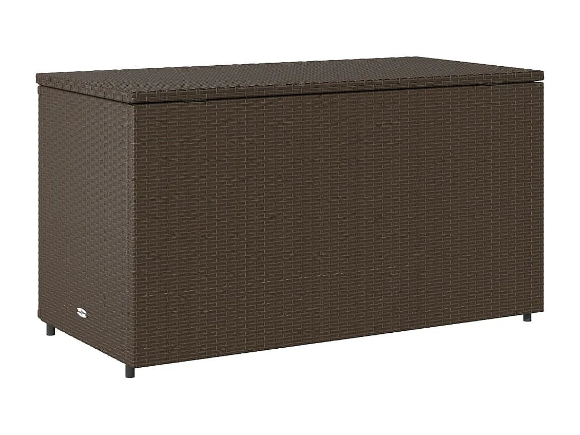 Armoire de rangement jardin marron 110x55x60,5cm résine tressée