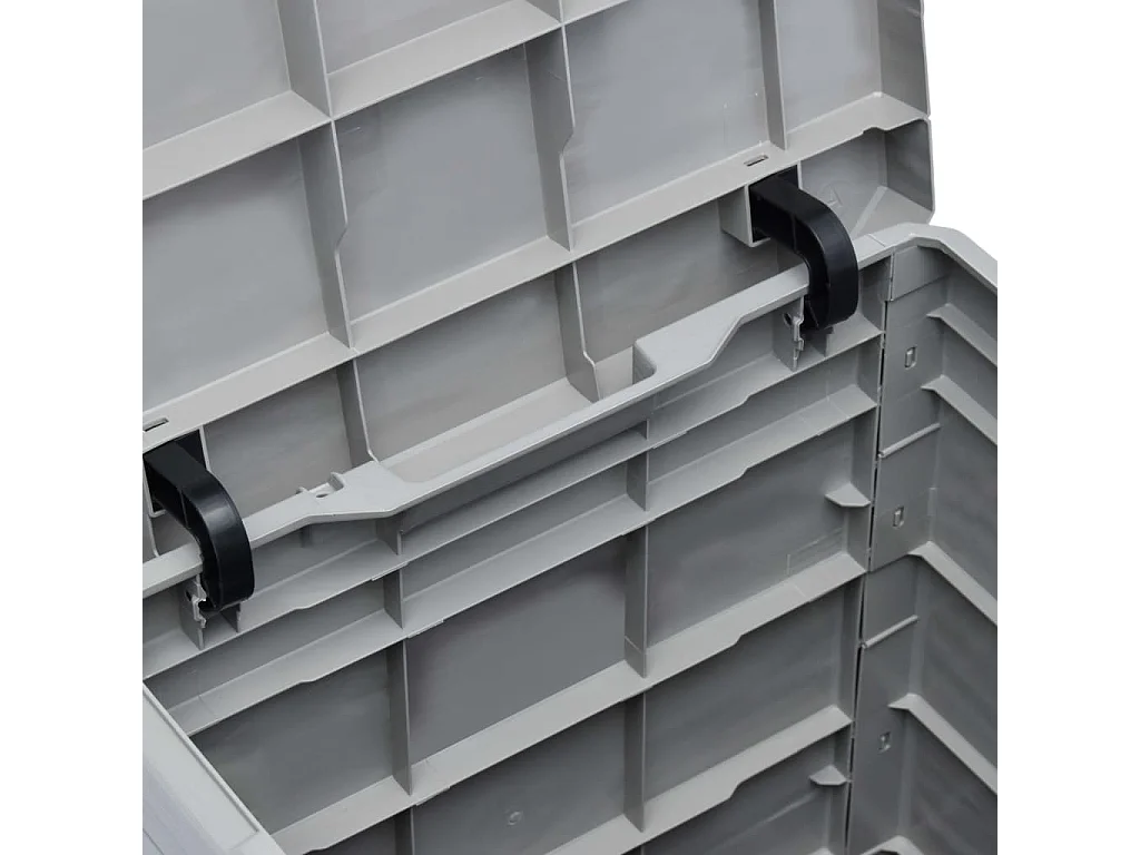 Boîte de rangement de jardin 90 L Gris clair