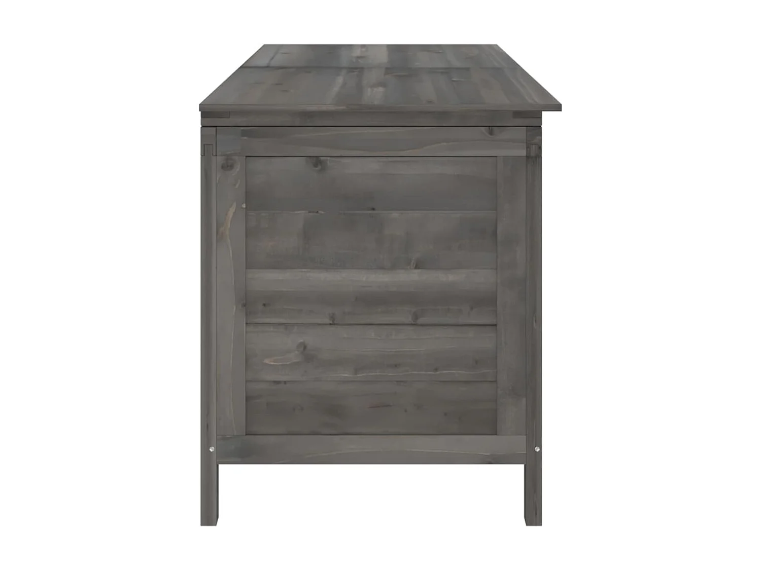 Boîte de rangement de jardin anthracite bois massif sapin