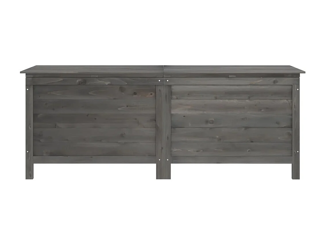 Boîte de rangement de jardin anthracite bois massif sapin