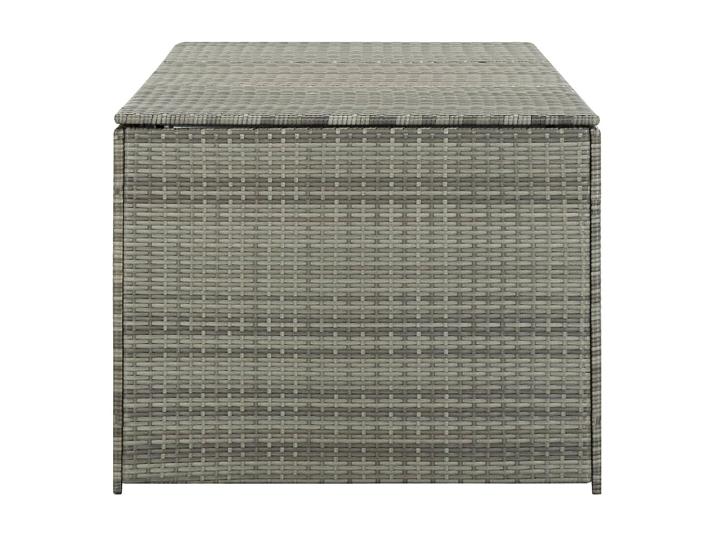 Boîte de rangement de jardin résine tressée 180x90x70 cm gris