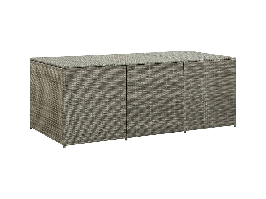 Tuinopbergbox geweven hars 180x90x70 cm grijs