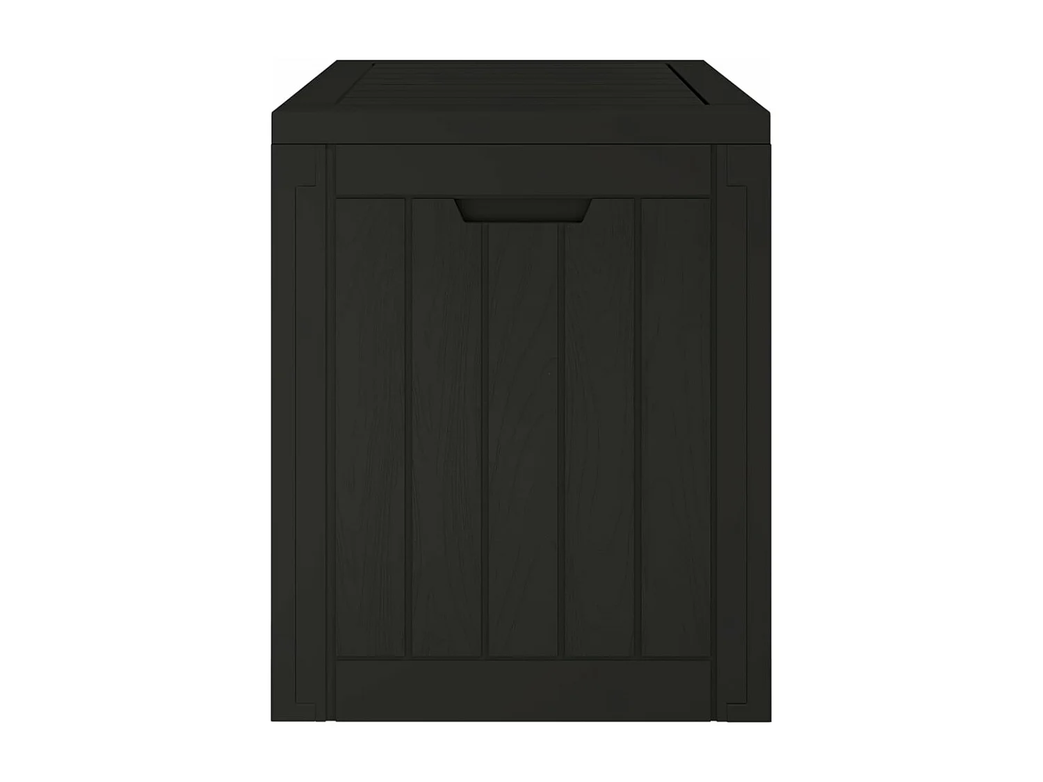 Boîte de stockage de jardin noir 55,5x43x53 cm polypropylène