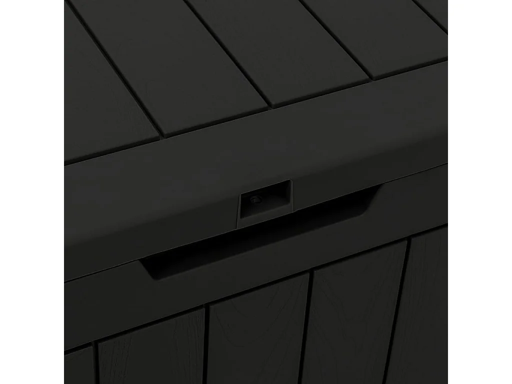 Boîte de stockage de jardin noir 55,5x43x53 cm polypropylène