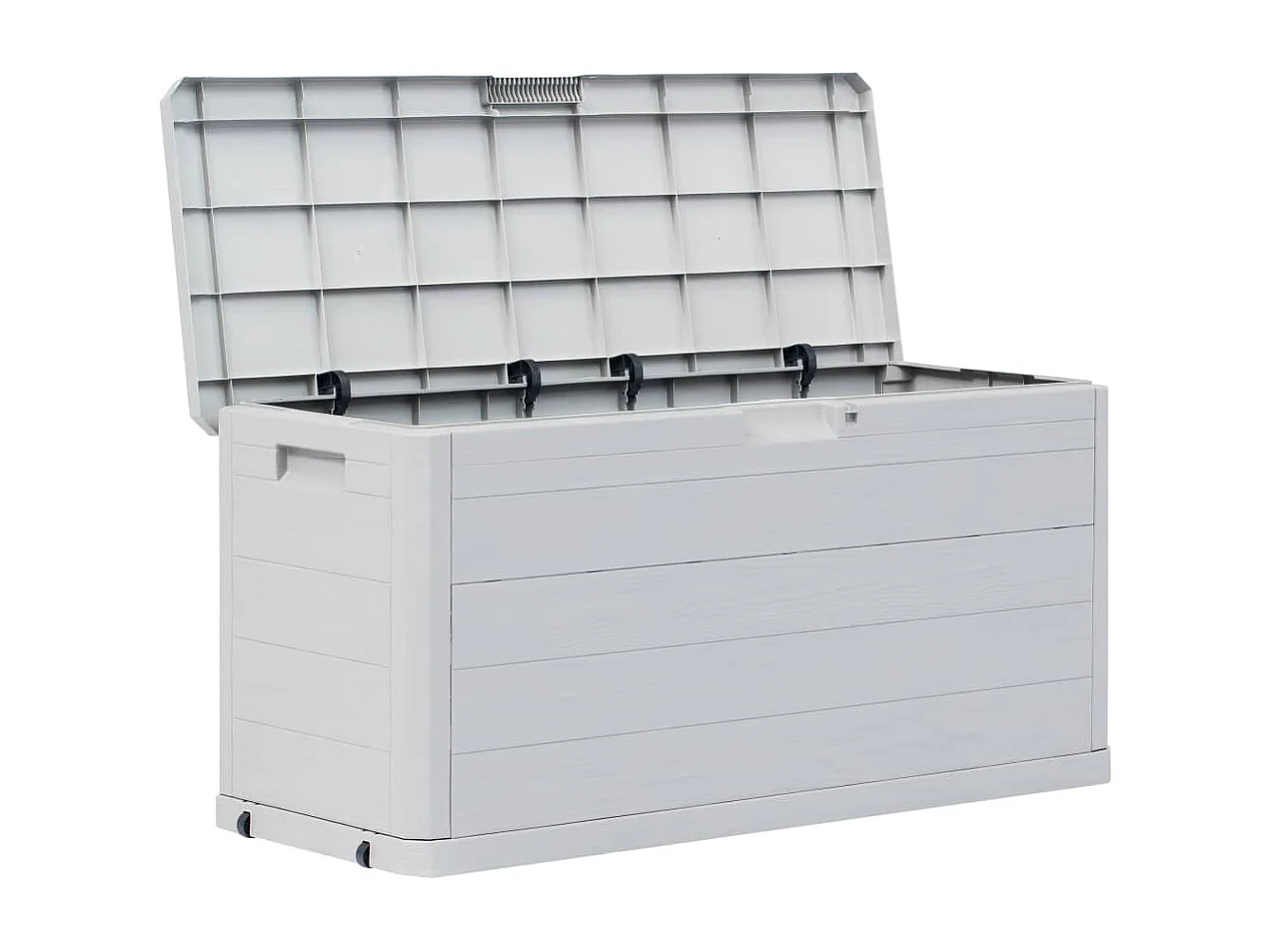 Caja de almacenamiento de jardín 280 L Gris claro