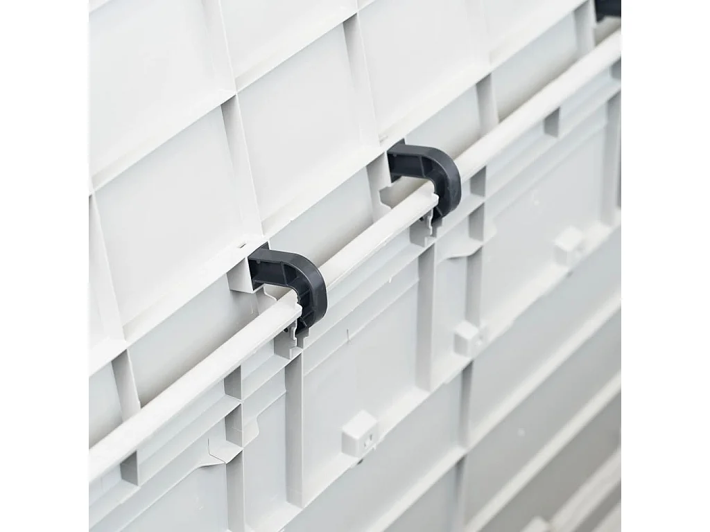 Caja de almacenamiento de jardín 280 L Gris claro