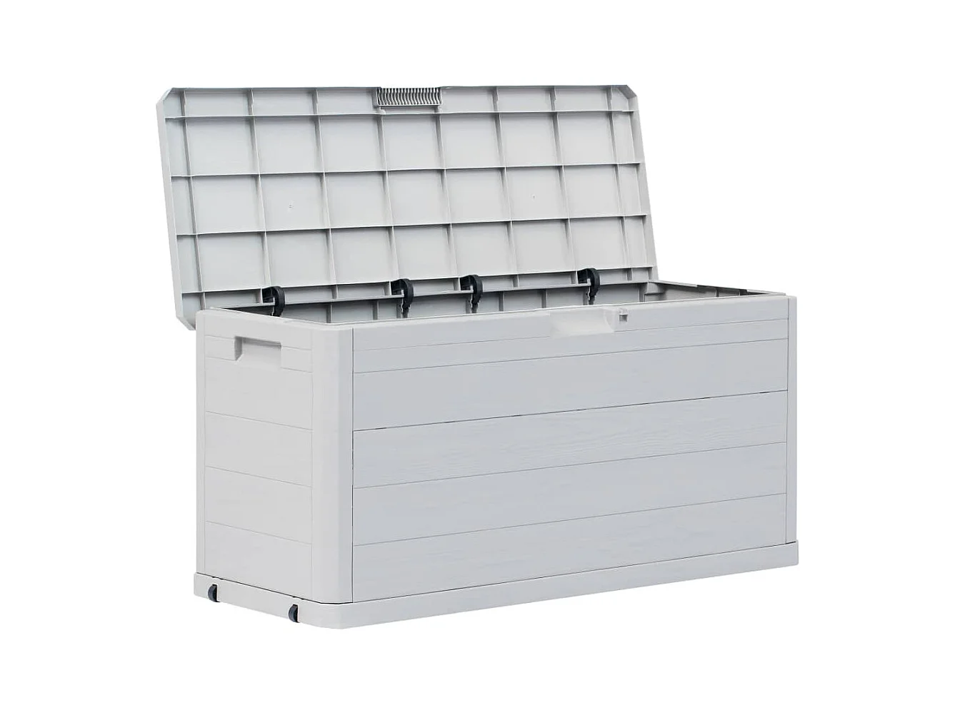 Boîte de rangement de jardin 280 L Gris clair
