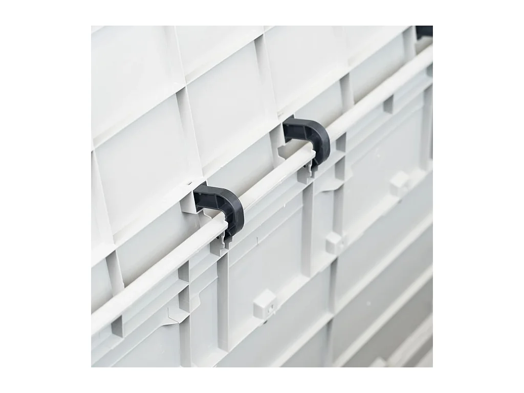 Boîte de rangement de jardin 280 L Gris clair