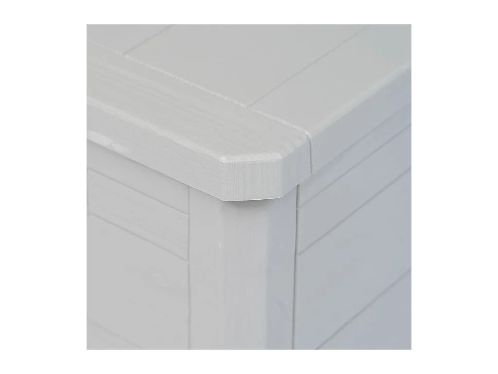 Boîte de rangement de jardin 280 L Gris clair