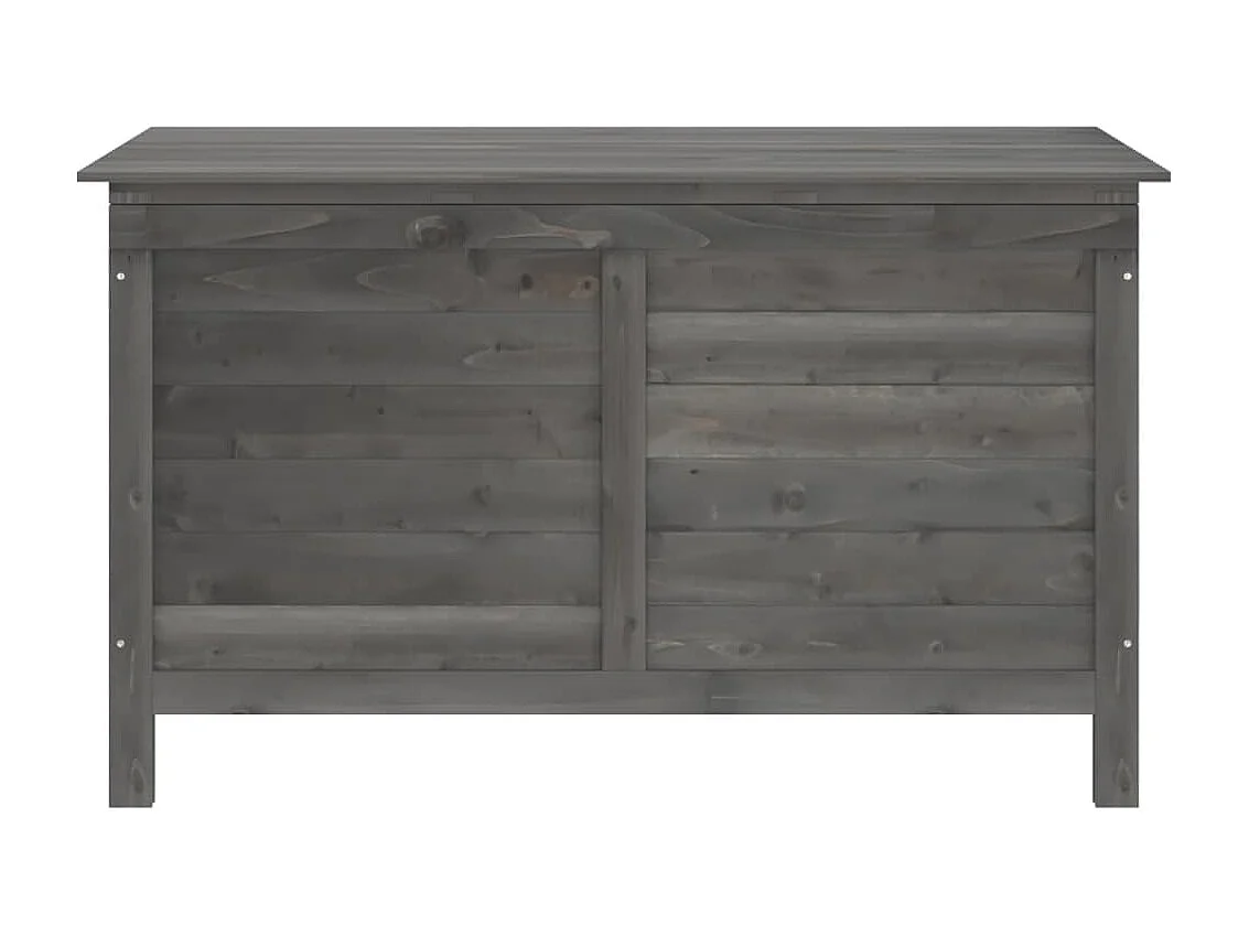 Boîte de rangement de jardin anthracite bois massif de sapin