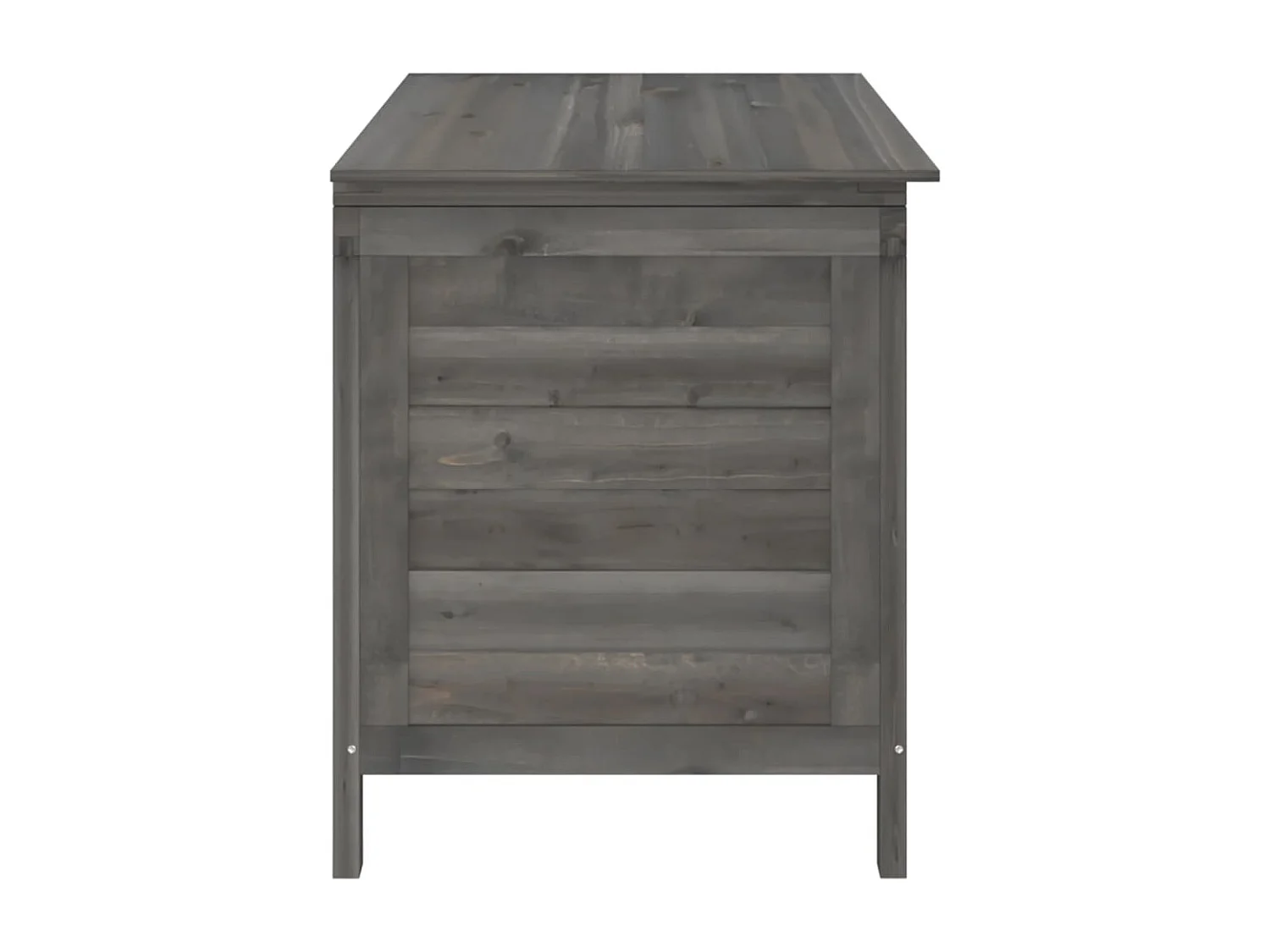 Boîte de rangement de jardin anthracite bois massif de sapin