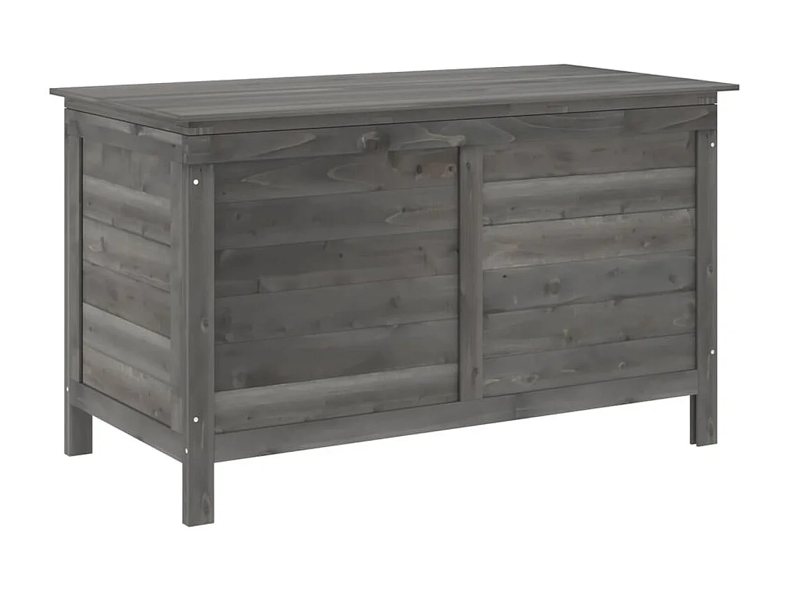Boîte de rangement de jardin anthracite bois massif de sapin