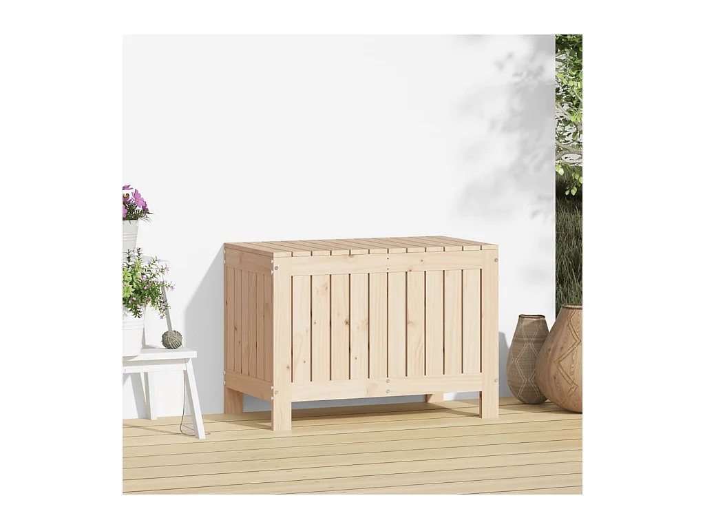 Boîte de rangement de jardin 76x42,5x54 cm Bois massif de pin