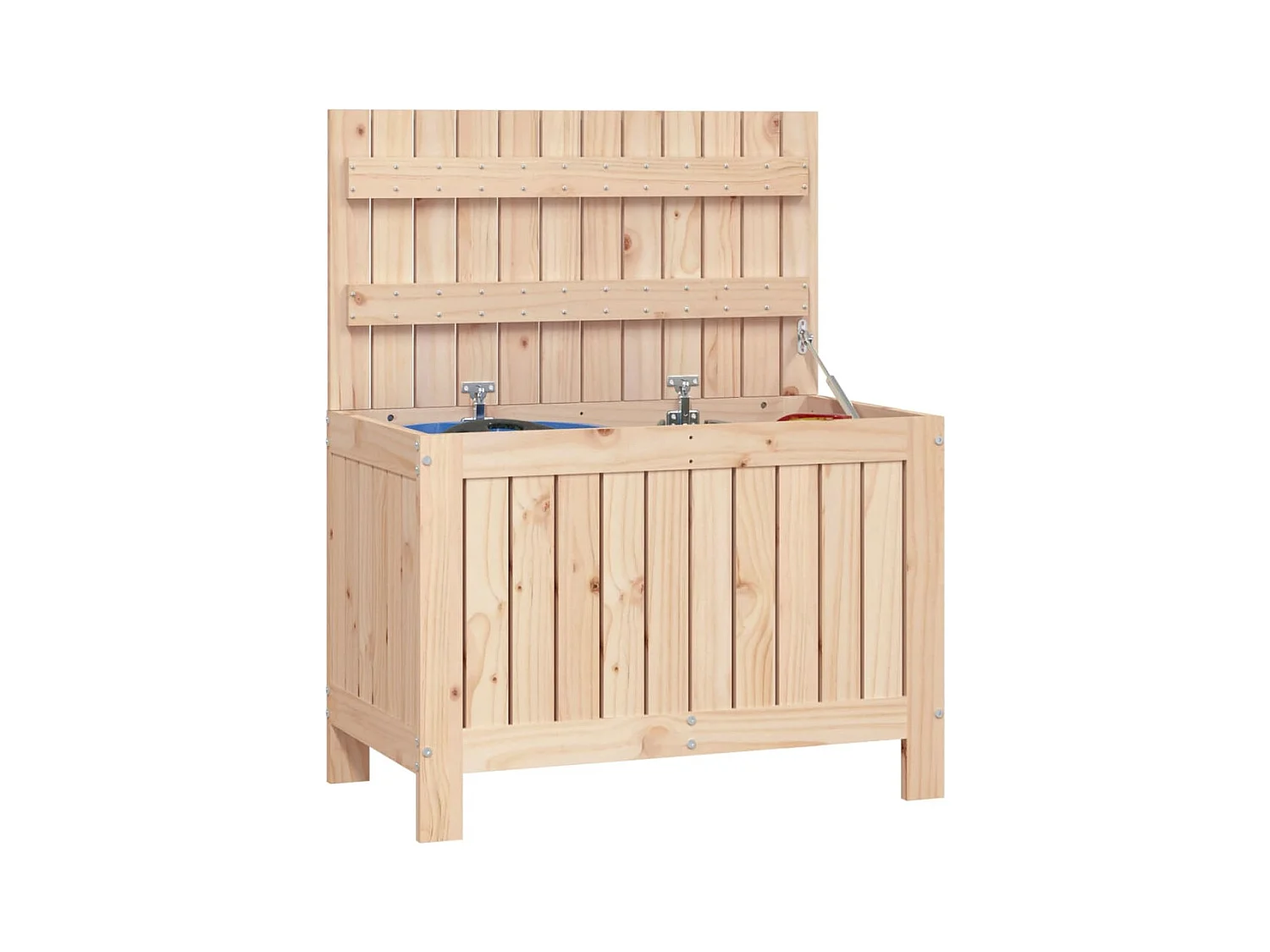 Boîte de rangement de jardin 76x42,5x54 cm Bois massif de pin