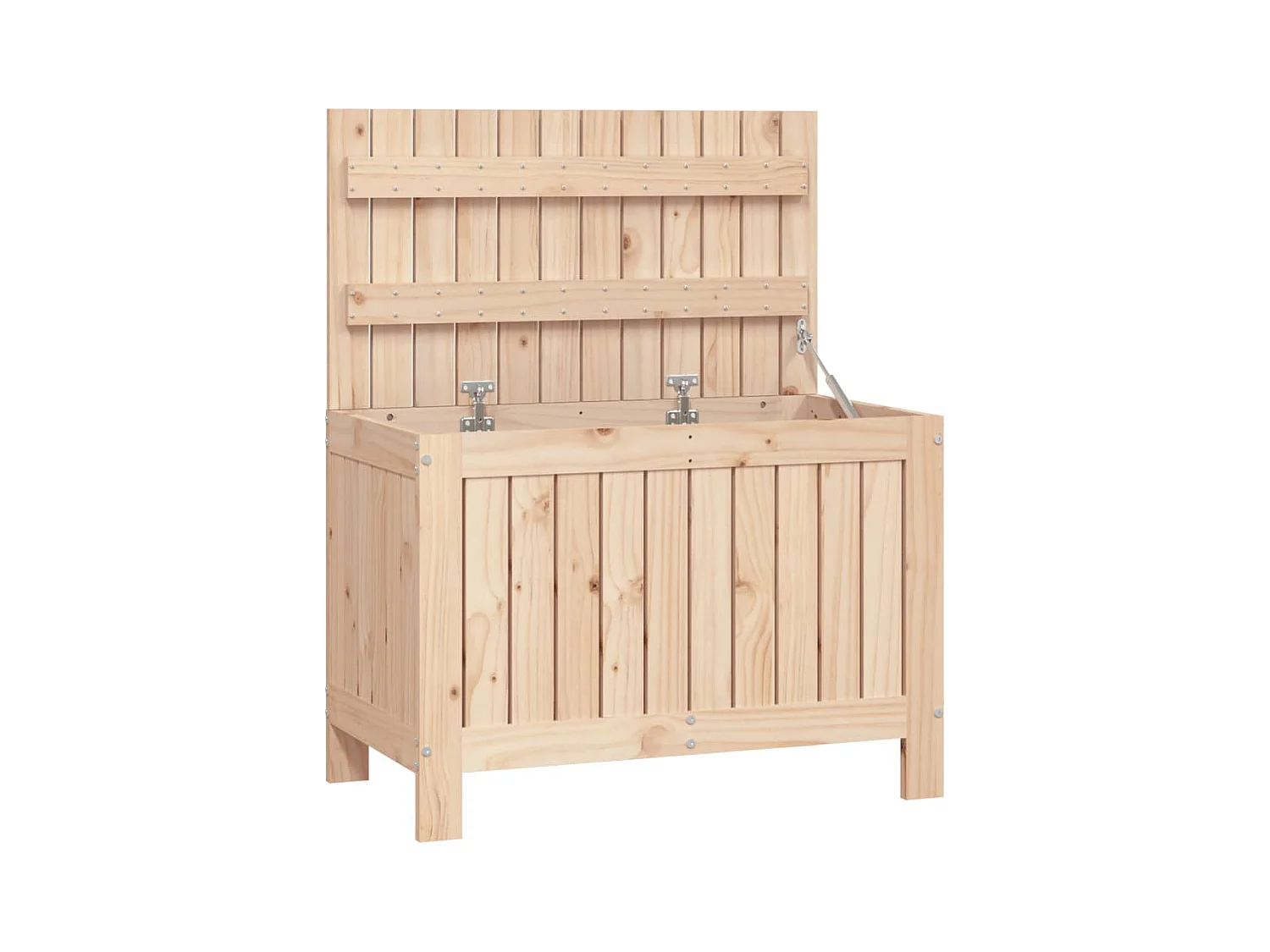 Boîte de rangement de jardin 76x42,5x54 cm Bois massif de pin