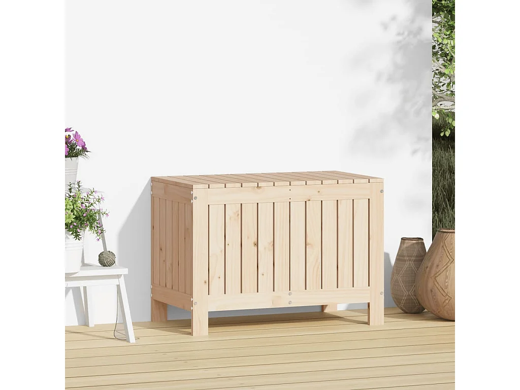 Boîte de rangement de jardin 76x42,5x54 cm Bois massif de pin