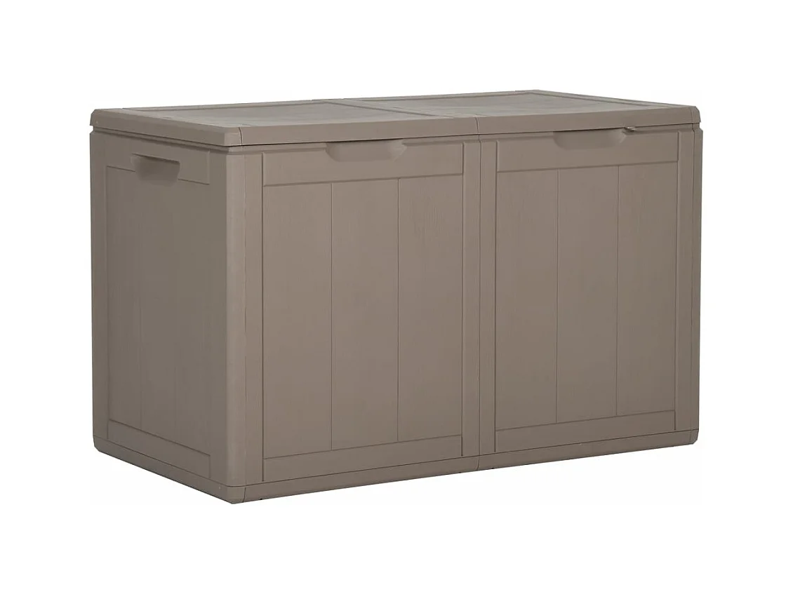 Garten-Aufbewahrungsbox 180 l, braun, PP-Rattan