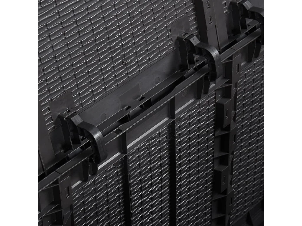 Garten-Aufbewahrungsbox 270 L, schwarzes PP-Rattan