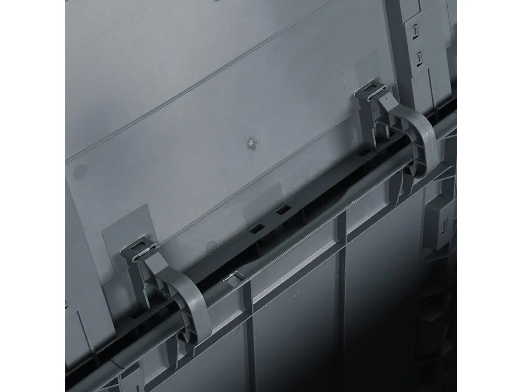 Caja de almacenamiento de jardín 180 L Ratán PP gris