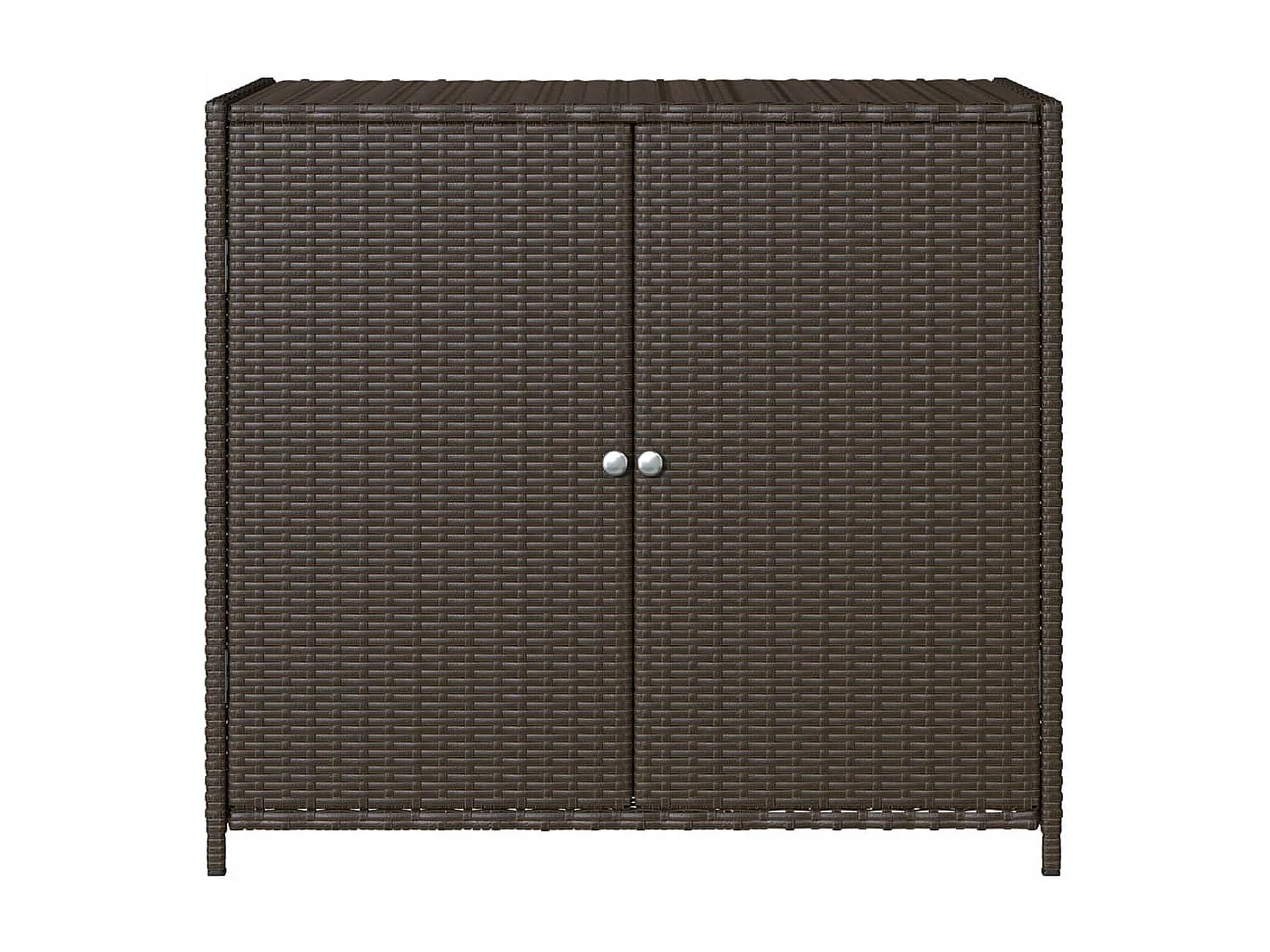 Armoire de rangement de jardin marron 83x45x76cm résine tressée