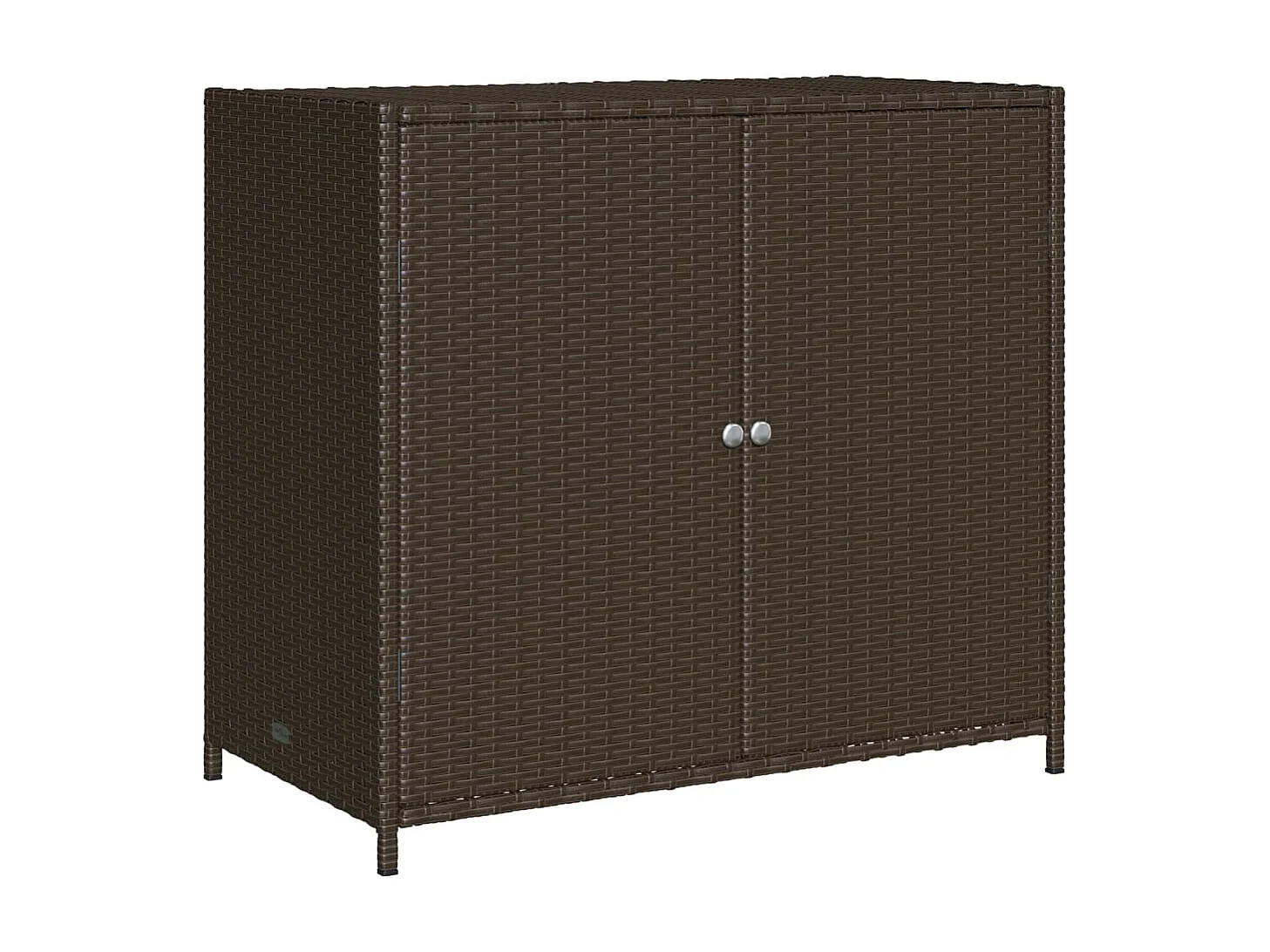 Armoire de rangement de jardin marron 83x45x76cm résine tressée