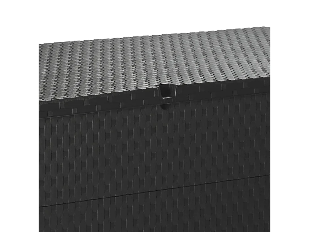 Boîte de stockage de jardin Anthracite 120x56x63 cm PP Rotin