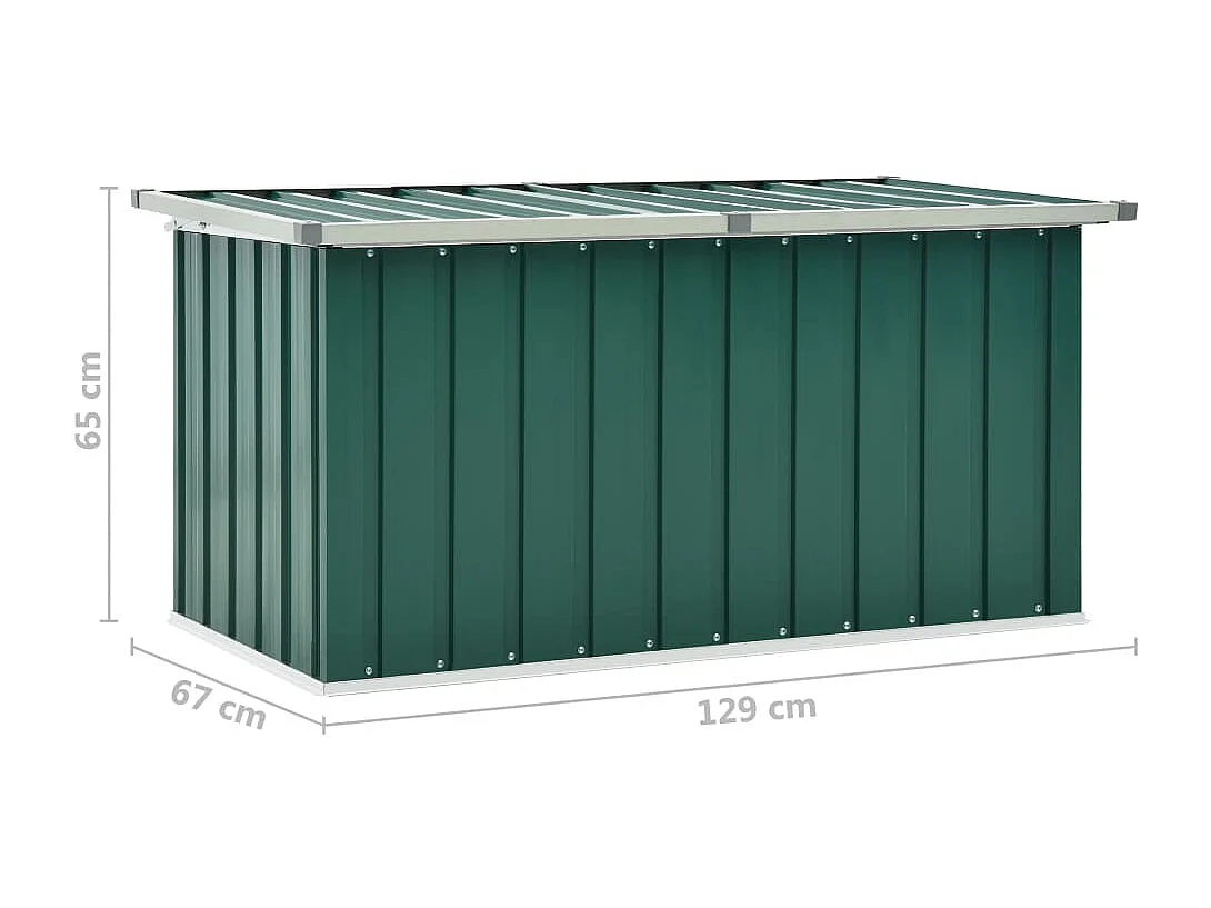 Boîte de rangement de jardin Vert 129x67x65 cm