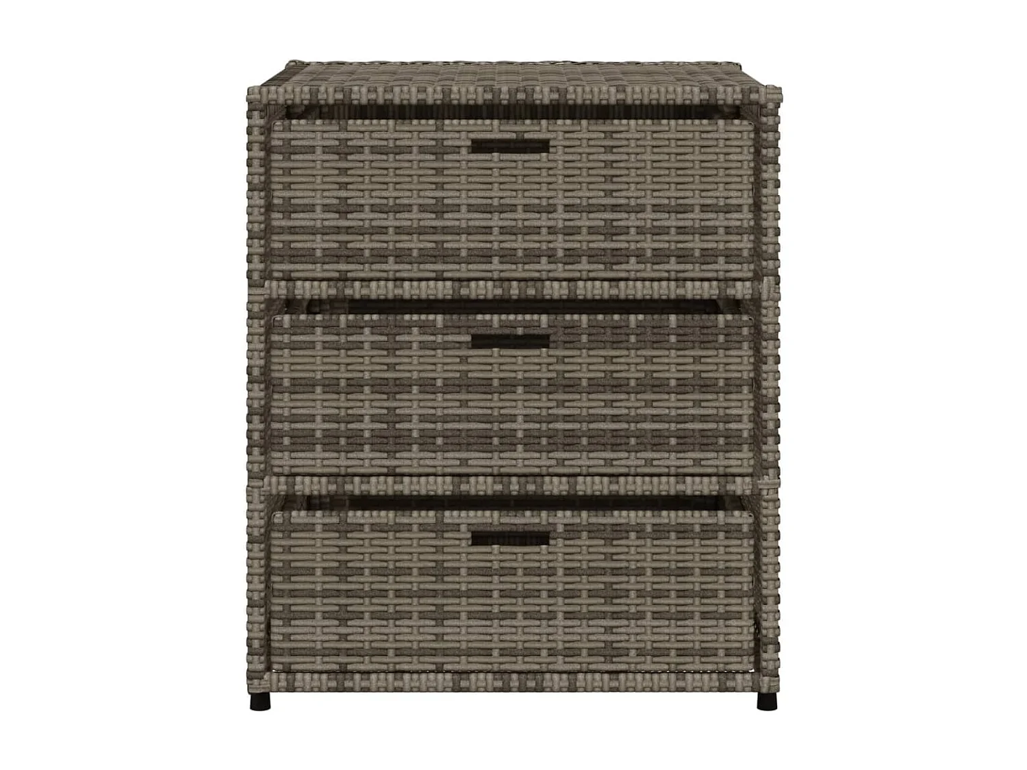 Armoire de rangement de jardin gris 55x59x69 cm résine tressée