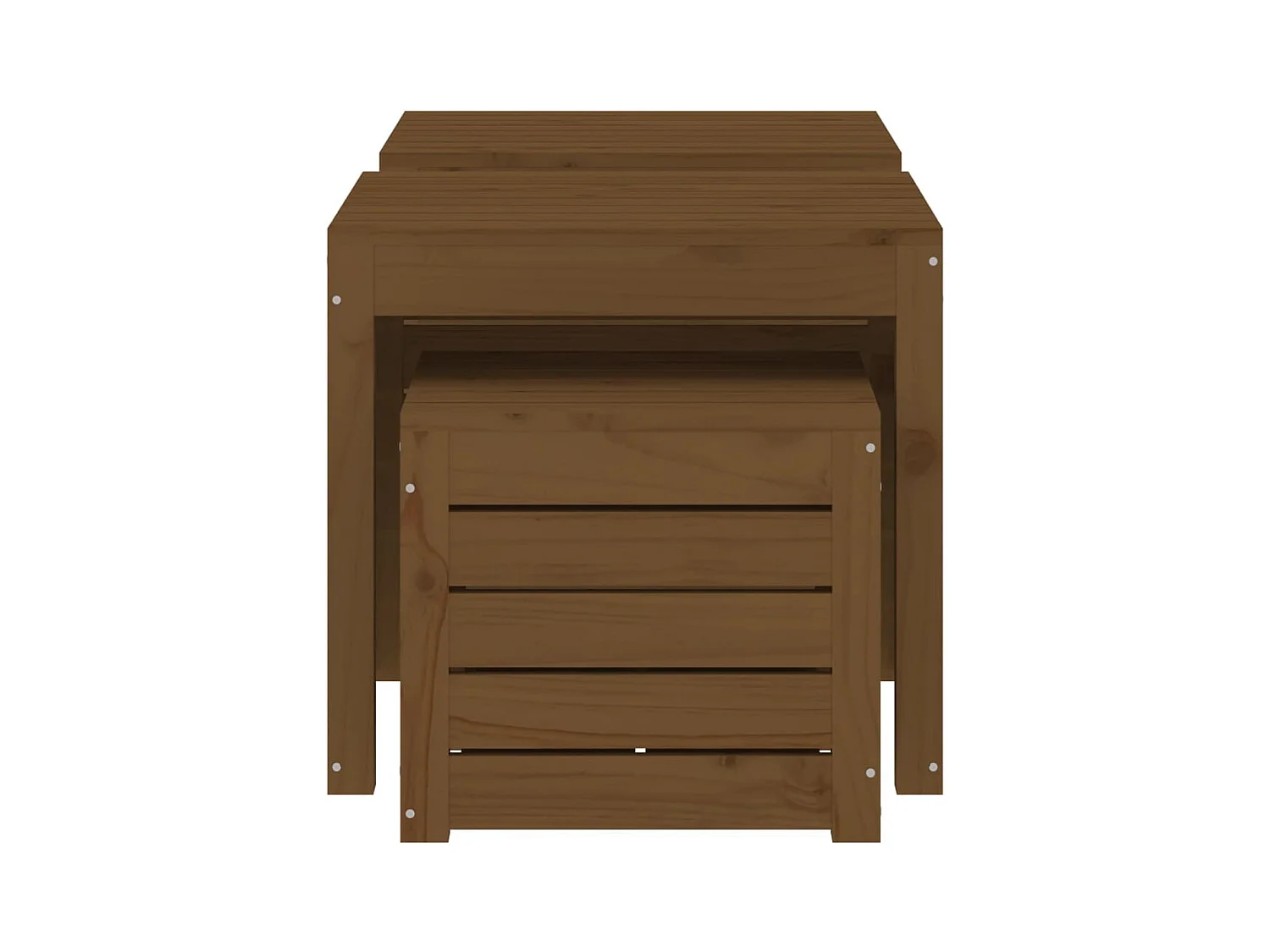 Ensemble de boîtes de jardin 3 pcs marron miel bois pin massif