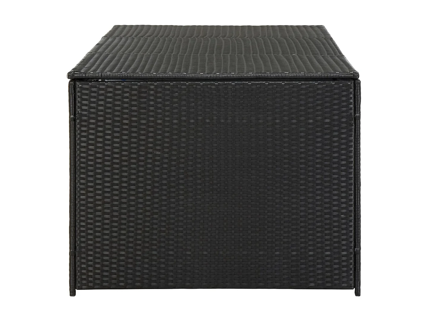 Boîte de rangement de jardin Résine tressée 180x90x70 cm Noir