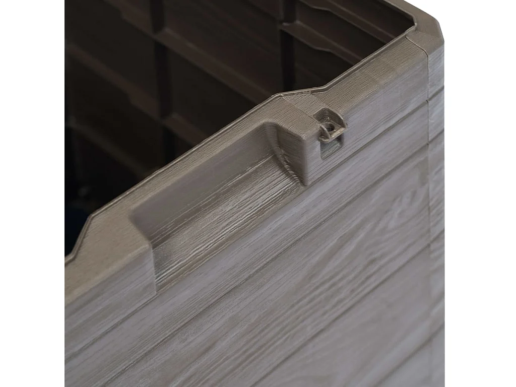 Caja de almacenamiento de jardín 90 L Marrón