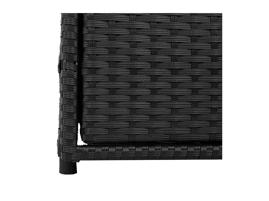 Zwarte tuinopbergkast 55x59x69 cm geweven hars