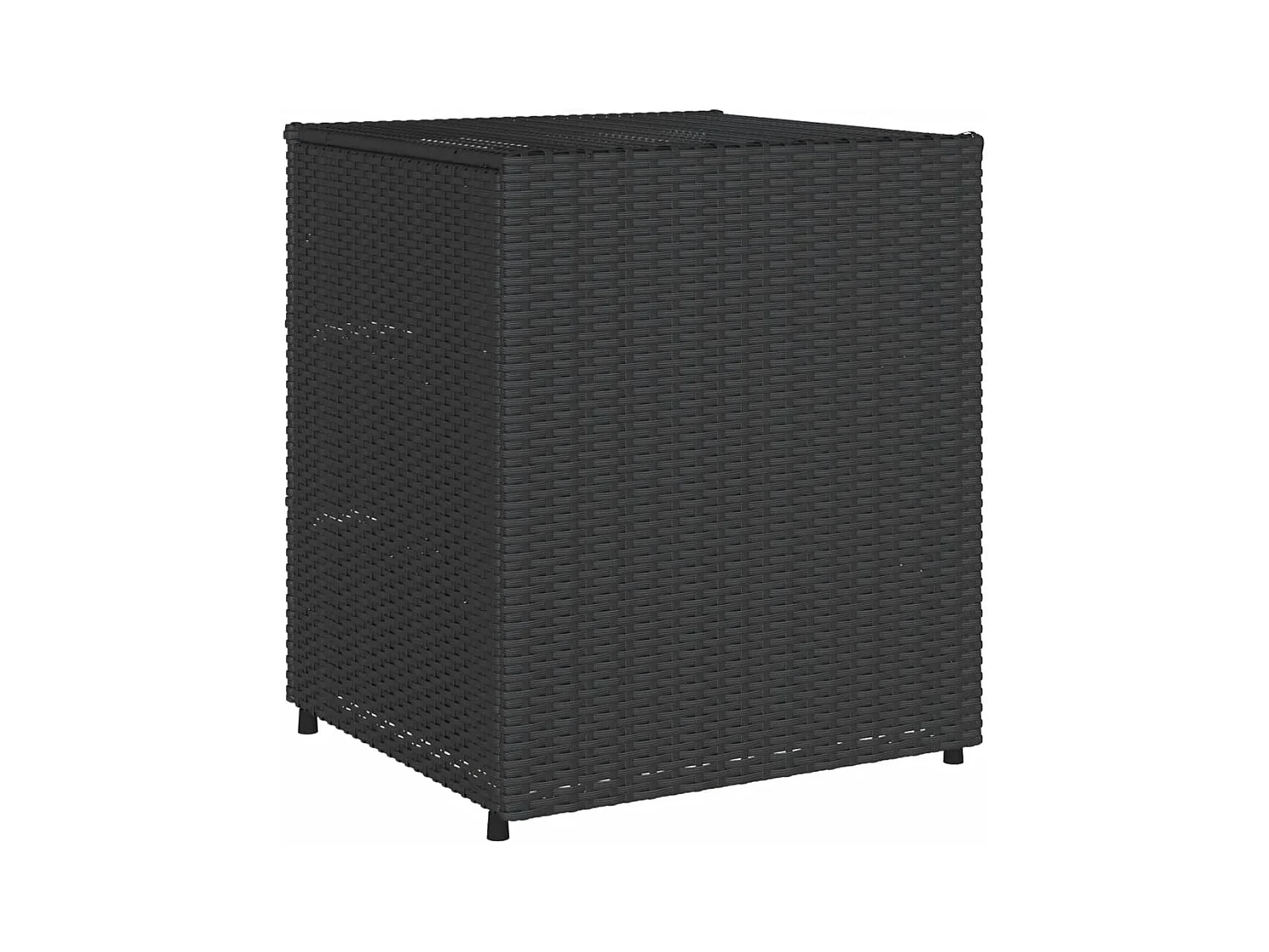 Zwarte tuinopbergkast 55x59x69 cm geweven hars