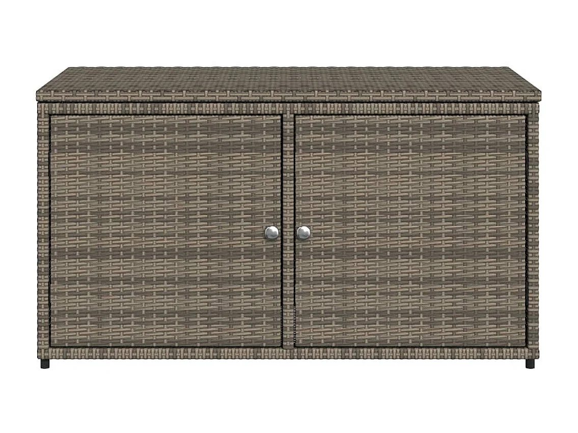 Mobile da giardino grigio 110x55x60,5 cm in resina intrecciata