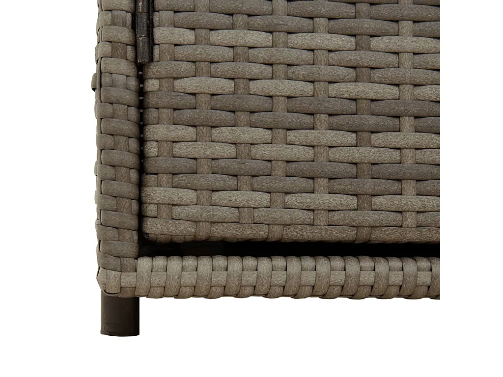 Mobile da giardino grigio 110x55x60,5 cm in resina intrecciata
