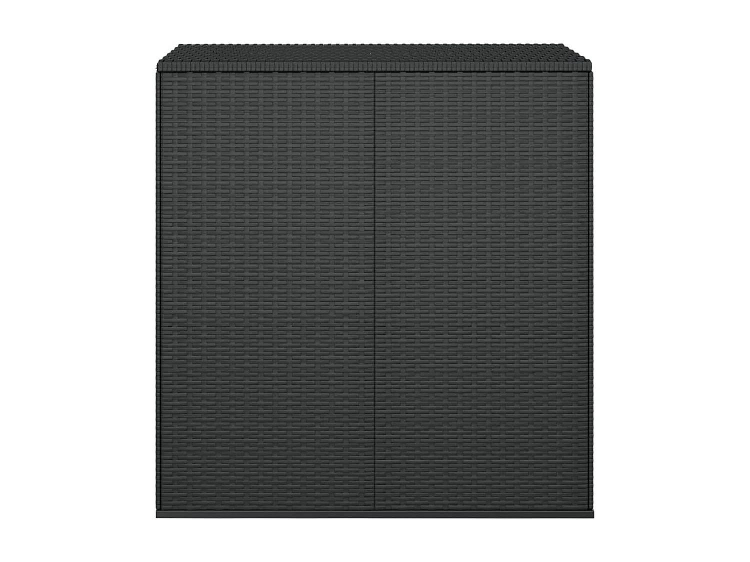 Gartenkissenbox Kunstharzgeflecht 100x49x103,5 cm Schwarz